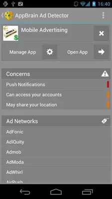 AppBrain Ad Detector android App screenshot 1